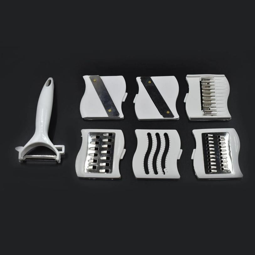 7 in 1 Multifunction Magic Rotate Vegetable Cutter with Drain Basket