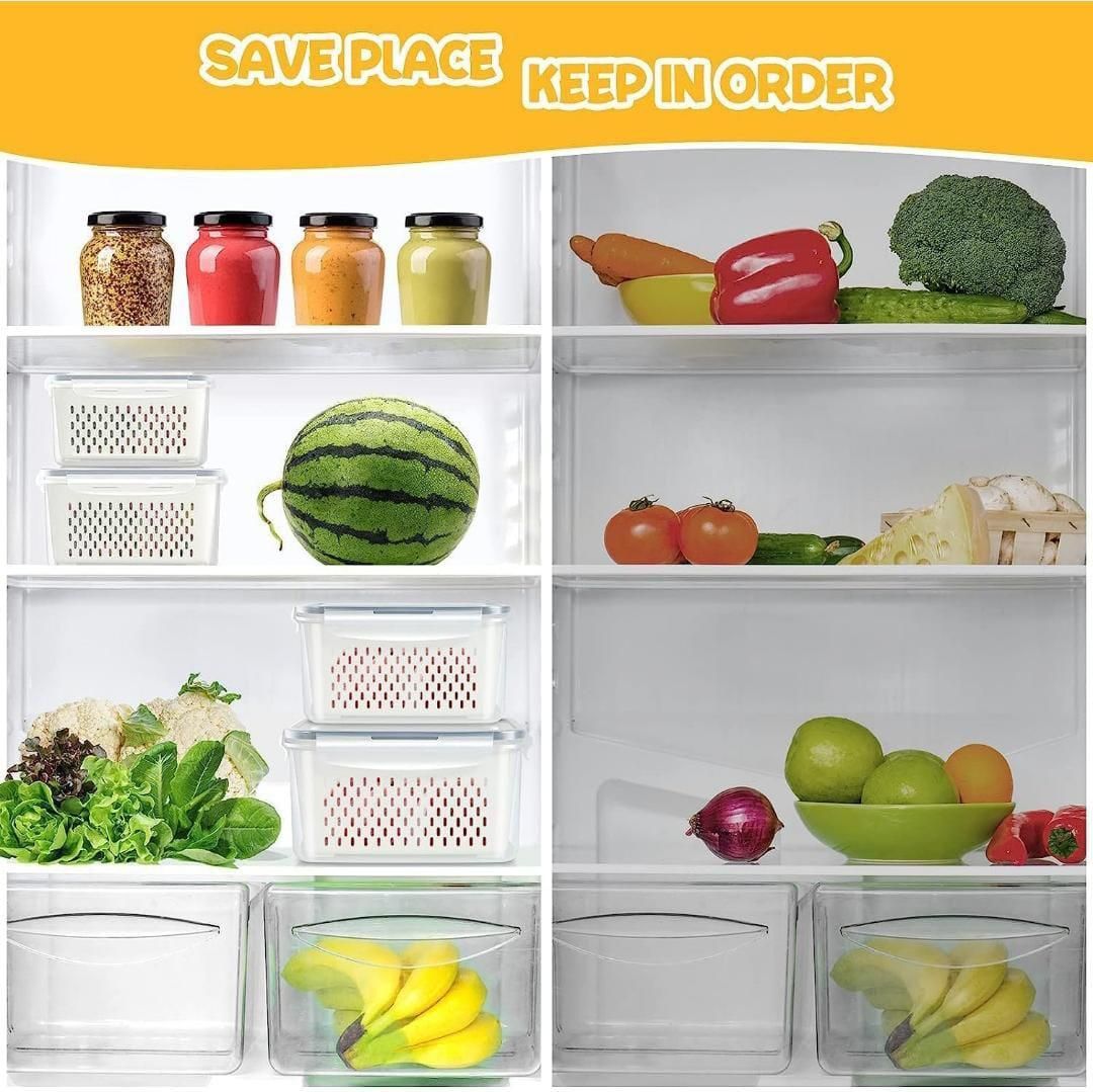 Kitchen Food Storage Containers Set (Pack of 2)