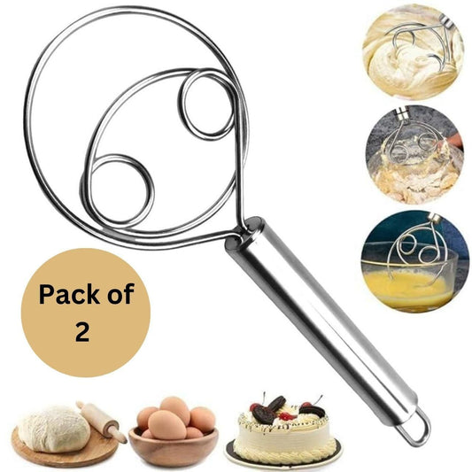 Dishwasher Safe Danish Dough Whisk, Stainless Steel Bread Whisk, Bread Mixer Making Tool