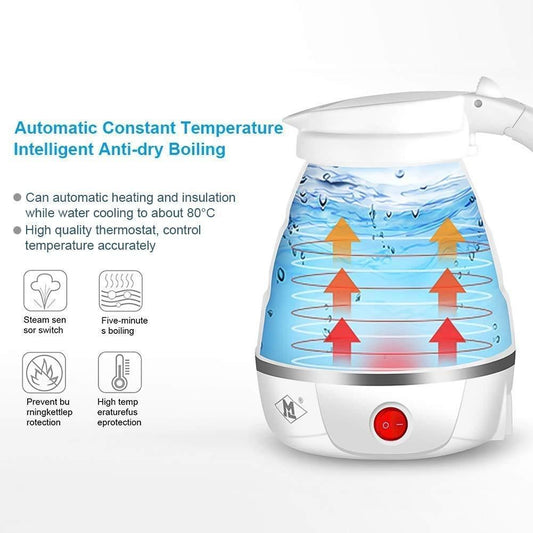 Silicone Foldable Electric Water Kettle ( 600 ml )