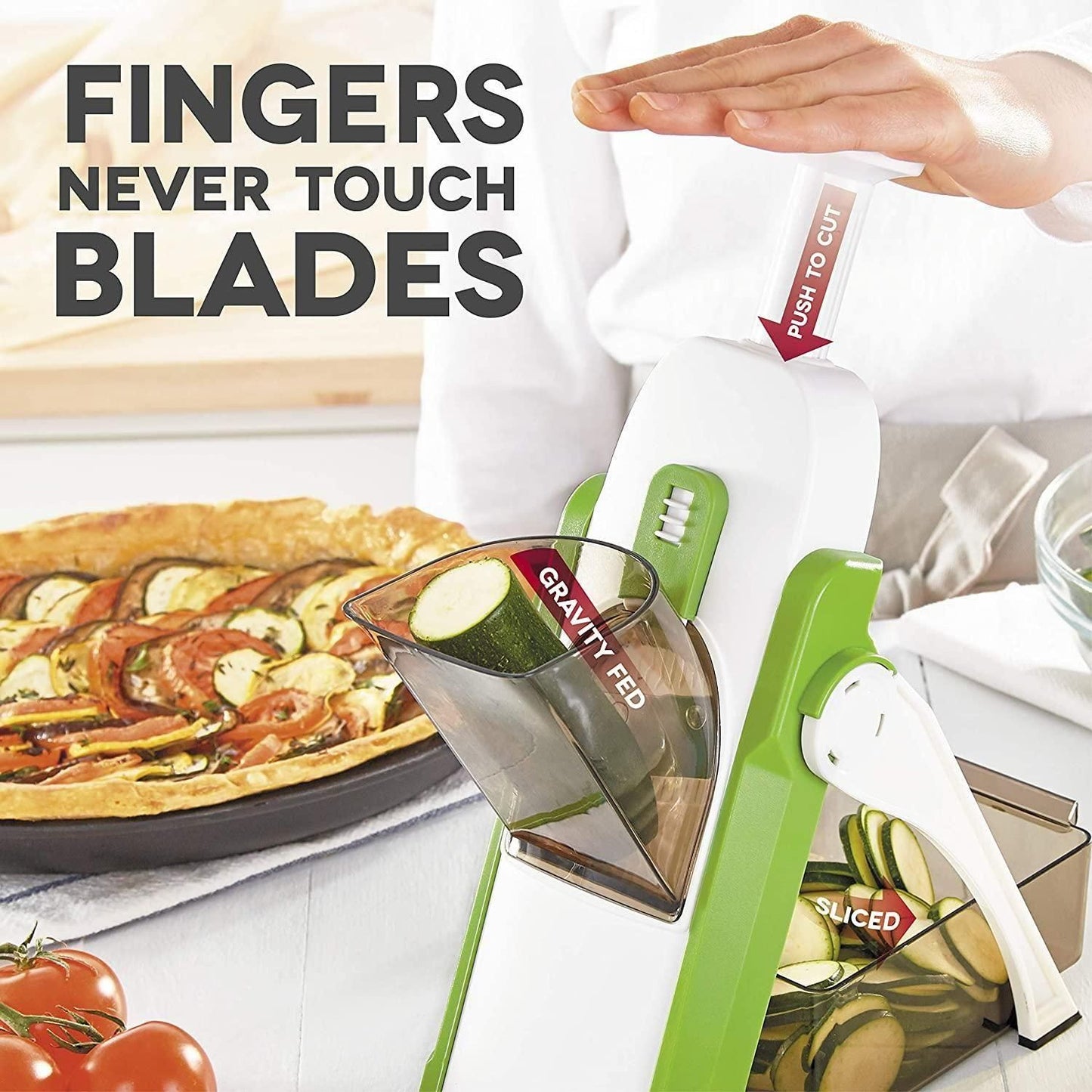 Slicer- Slicer for Vegetables, Meal Prep with Thickness, Size Adjustment