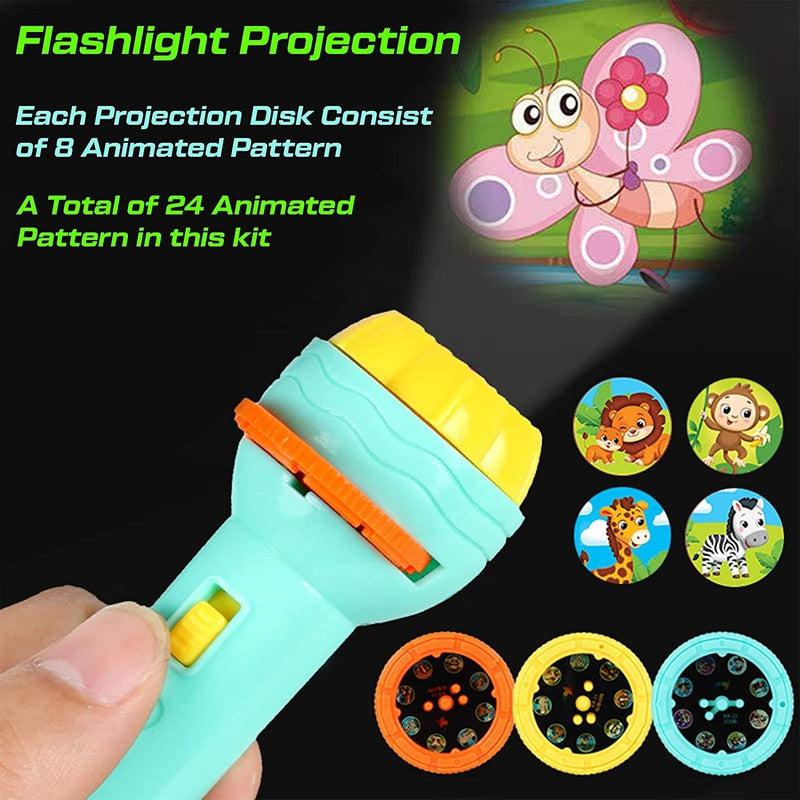 Slide Flashlight Torch Education Learning Kids Toy