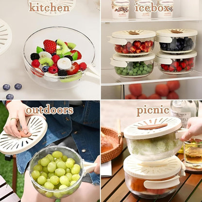 3 in 1 Kitchen Colander Bowl Set