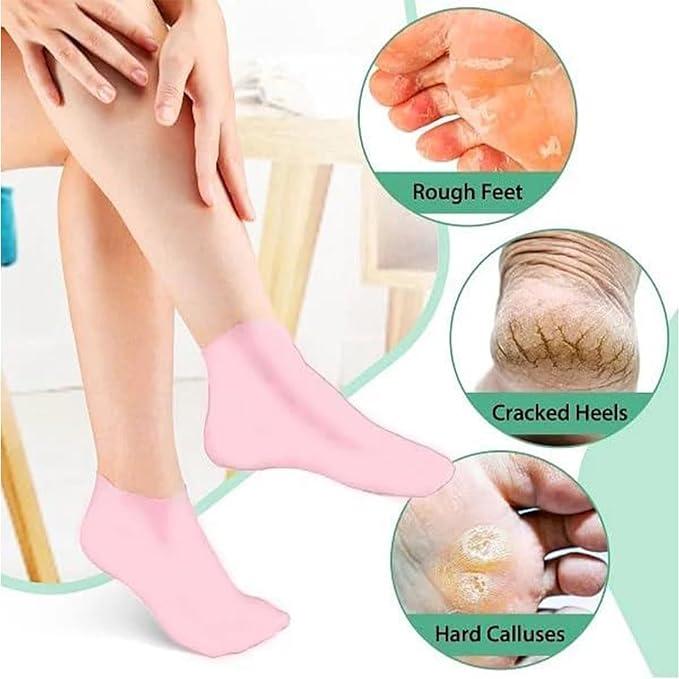 Silicone Gel Heel Socks Anti Slip For Dry Cracked Feet