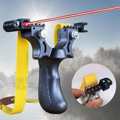 Outdoor Slingshot with Rubber Band  Competition Target Practice Laser Slingshot