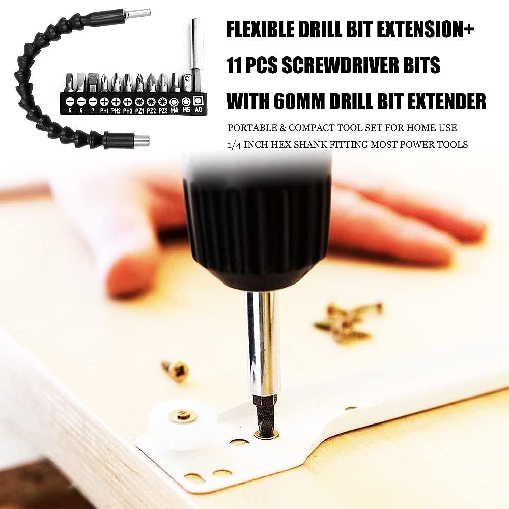 Drill Bit Extension Set For Tight Space Set Of (13Pcs)