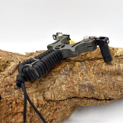 Outdoor Slingshot with Rubber Band  Competition Target Practice Laser Slingshot