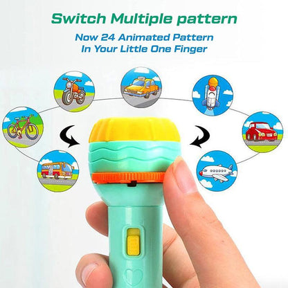 Slide Flashlight Torch Education Learning Kids Toy